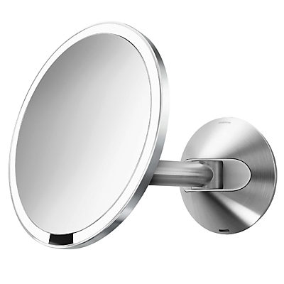 simplehuman Wall Mounted Bathroom Sensor Mirror, Mains Operated simplehuman Wall Mounted Bathroom Sensor Mirror, Mains Operated